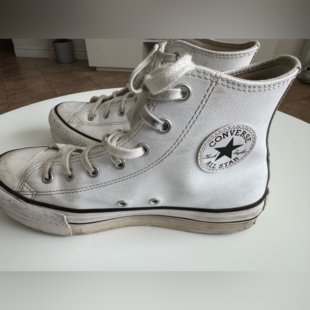 Converse  High-Top Sneakers - leather Classic White